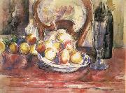 Paul Cezanne Nature morte,pommes,bouteille et dossier de chaise china oil painting reproduction